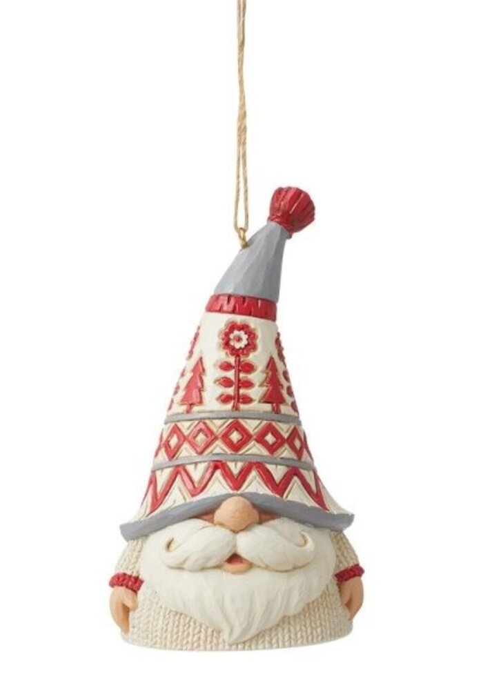 Heartwood Creek - Gnome in White Sweater Hanging Ornament