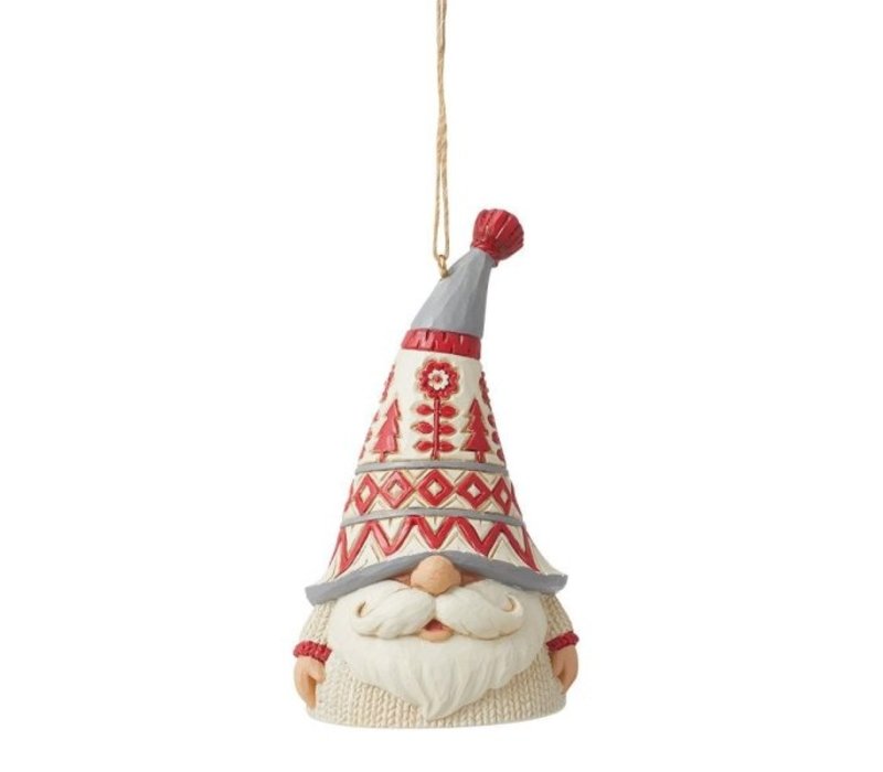 Heartwood Creek - Gnome in White Sweater Hanging Ornament