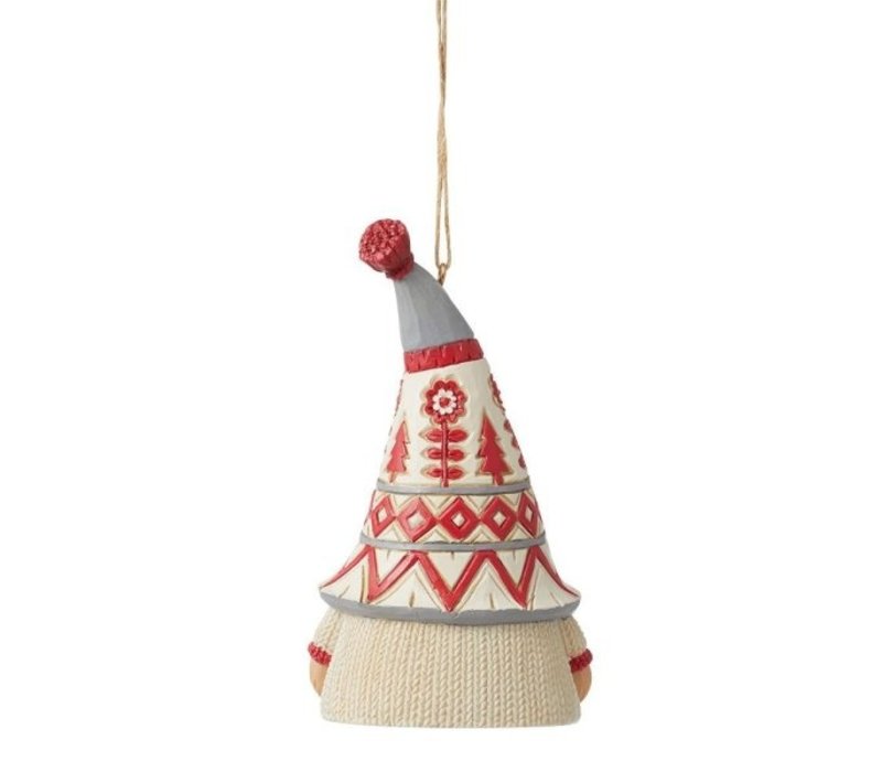 Heartwood Creek - Gnome in White Sweater Hanging Ornament