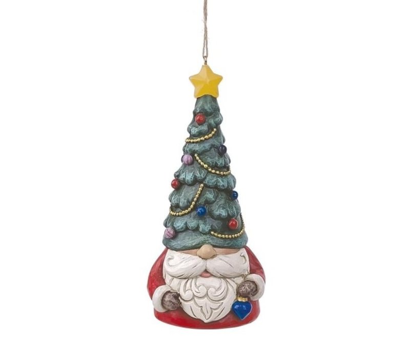 Heartwood Creek - Gnome with Christmas Hat Hanging Ornament