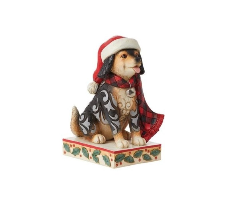 Heartwood Creek - Bundled up Pup (Highland Glen Christmas Dog))