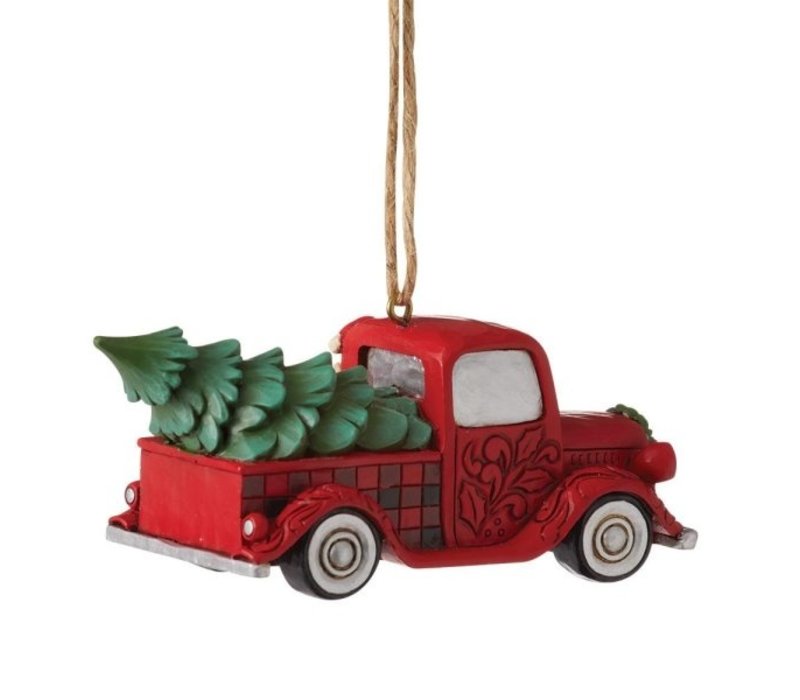 Heartwood Creek - Highland Glen Santa in Red Truck Hanging Ornament  (OP=OP!)