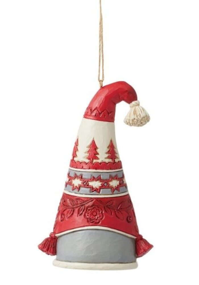 Heartwood Creek - Nordic Noel Gnome Reindeer Hat Hanging Ornament