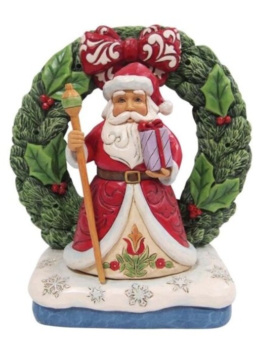 Heartwood Creek Believe in the Magic of Christmas (Santa Lighted Wreath) - Heartwood Creek
