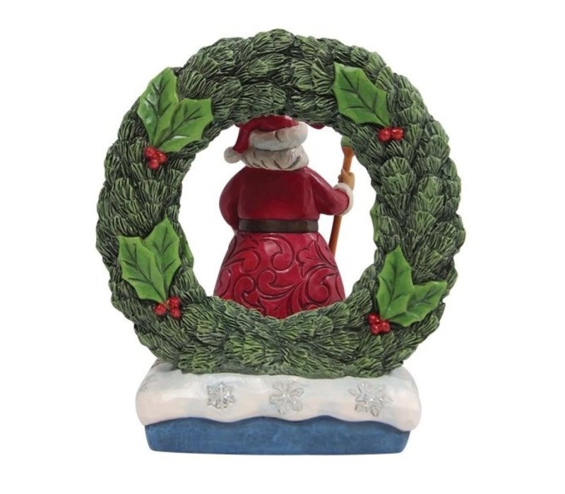 Heartwood Creek - Believe in the Magic of Christmas (Santa Lighted Wreath)