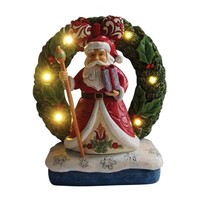 Heartwood Creek - Believe in the Magic of Christmas (Santa Lighted Wreath)