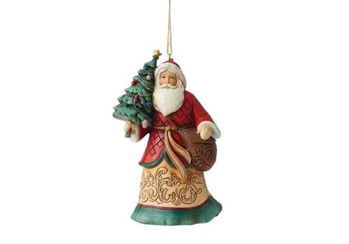 Heartwood Creek Santa with Tree Hanging Ornament - Heartwood Creek