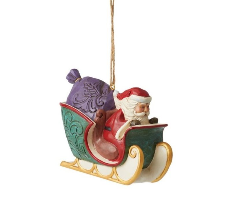 Heartwood Creek - Twas the Night Before Christmas Santa Sleigh Hanging Ornament (PRE-ORDER)