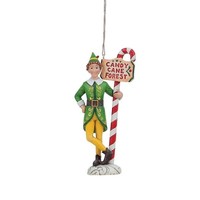 Elf by Jim Shore - Buddy Elf with Signpost Hanging Ornament