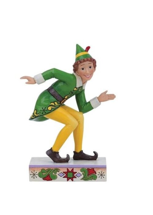 Elf by Jim Shore Smiling is My Favourite (Buddy in Crouching Pose) - Elf by Jim Shore