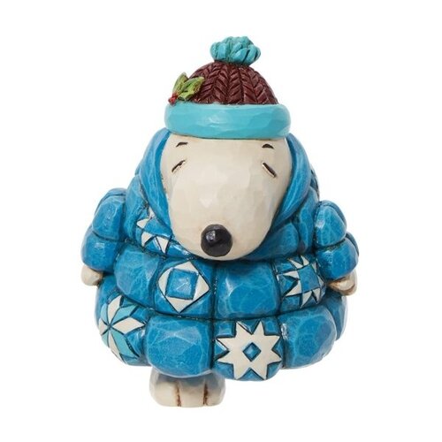 Snoopy in a Puffer Jacket Mini Figurine - Peanuts by Jim Shore 