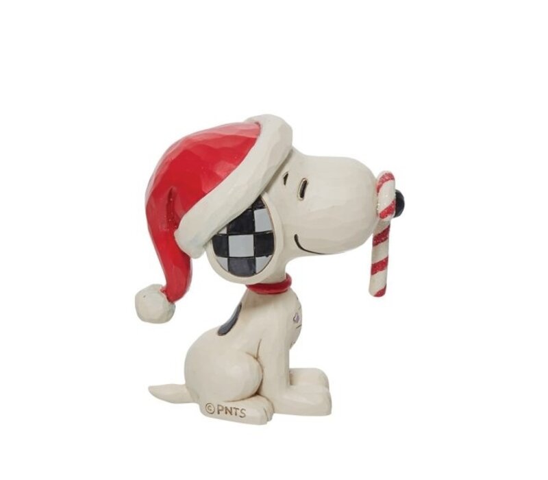 Peanuts by Jim Shore - Snoopy Glitter Candy Cane Mini Figurine