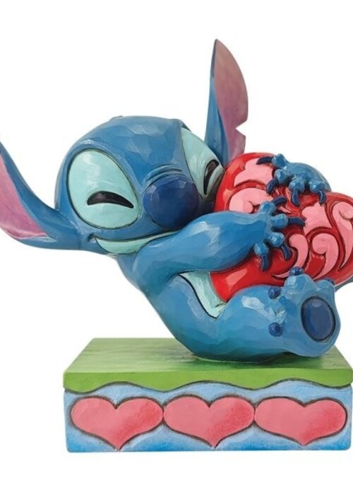 Disney Traditions Stitch Hugging a Heart - Disney Traditions