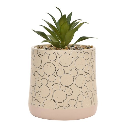 Disney Mickey Ceramic Planter With Faux Plant - Disney Home 