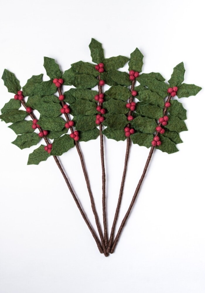 Sjaal met een Verhaal - Tak Holly Berry