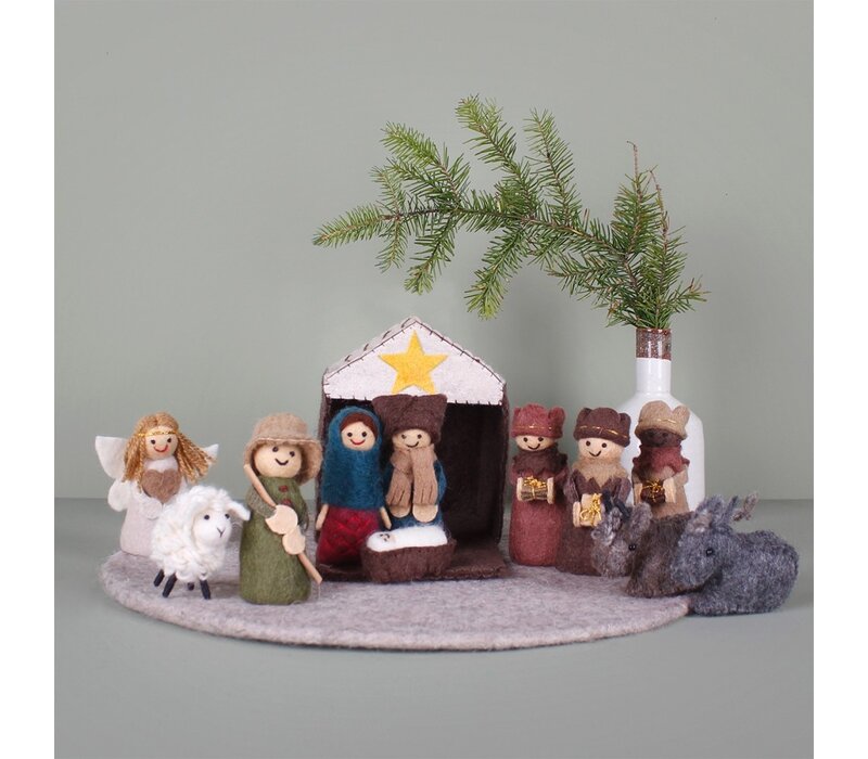 Sjaal met een Verhaal - Kerststal Kleur