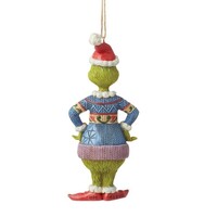 The Grinch by Jim Shore - Dated 2023 Grinch with Sweater Hanging Ornament (OP=OP!)