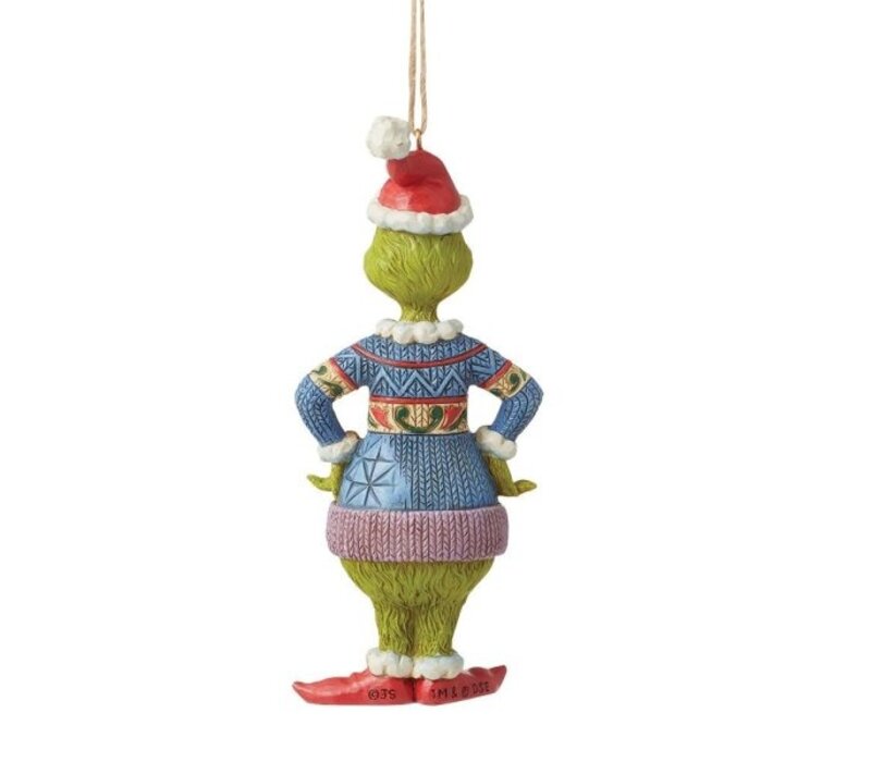 The Grinch by Jim Shore - Dated 2023 Grinch with Sweater Hanging Ornament (OP=OP!)