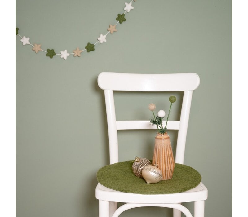 Sjaal met een Verhaal - Onderzetter Mistletoe Groen