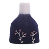 Gry & Sif Gry & Sif - Vase Dark Blue/White with Embroidery incl. Glass