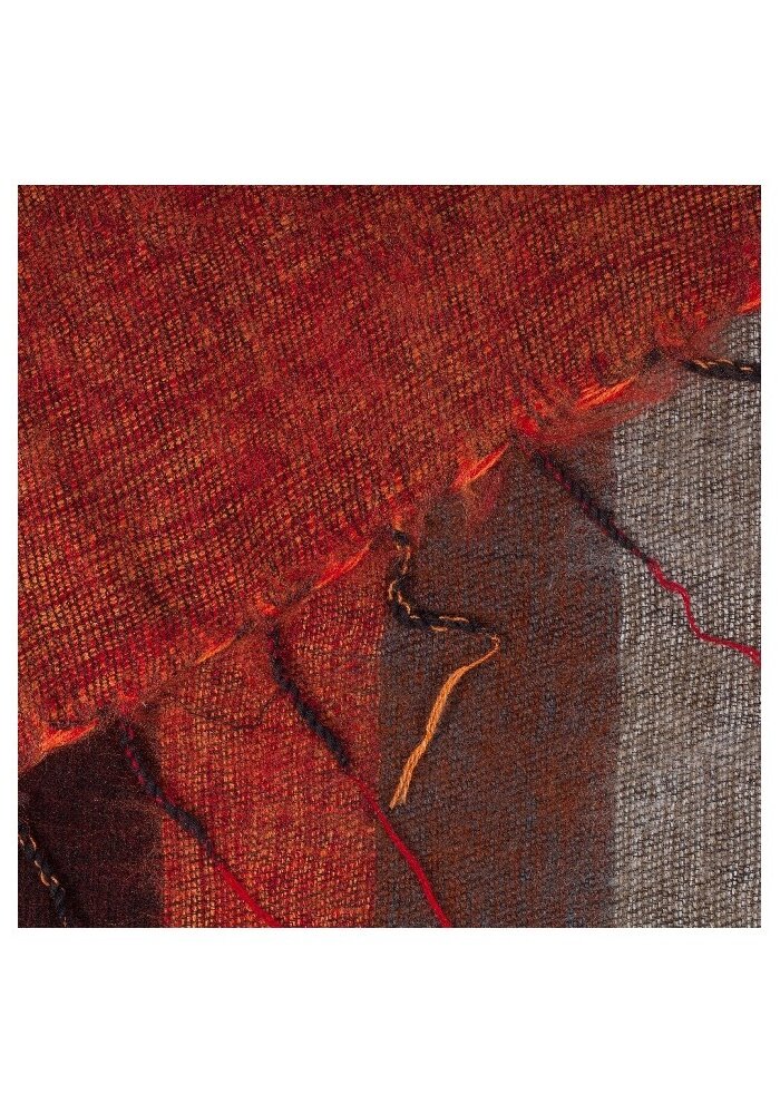 Sjaal met een Verhaal - Plaid Oranjebruin Taupe