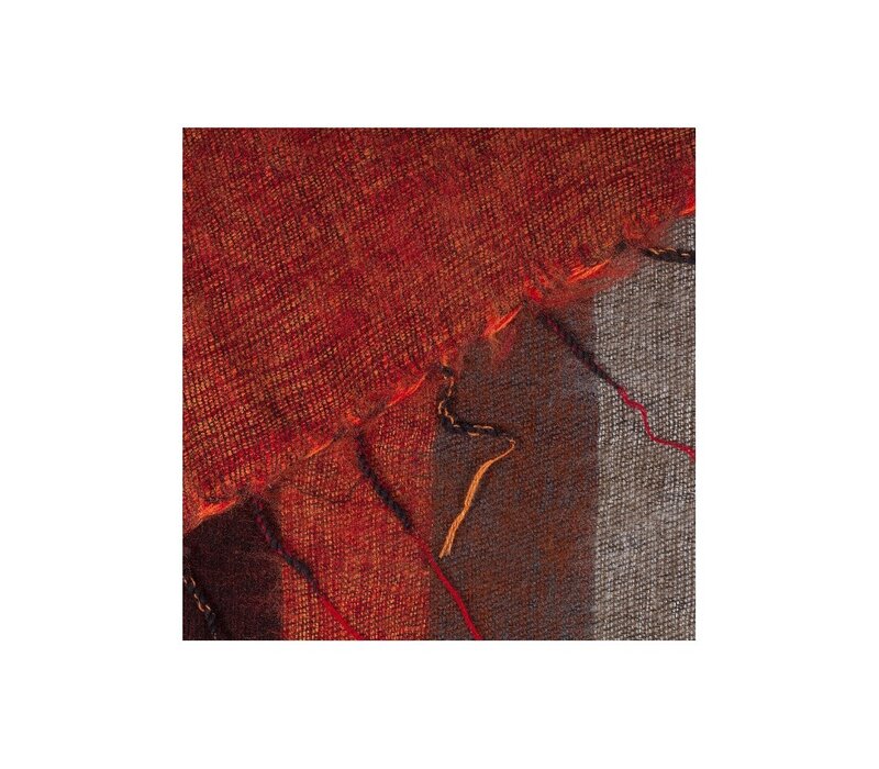 Sjaal met een Verhaal - Plaid Oranjebruin Taupe