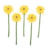 Sjaal met een Verhaal - Gerbera Geel