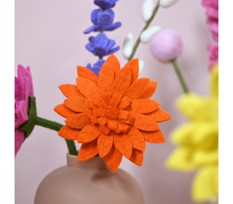 Sjaal met een Verhaal - Gerbera Oranje