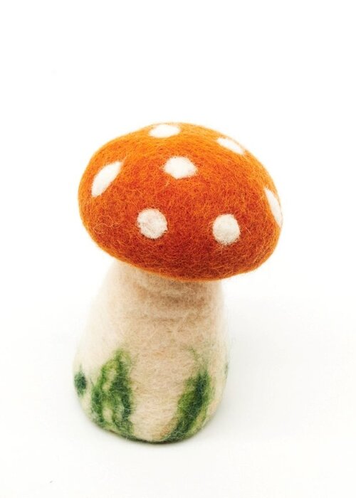 Sjaal met Verhaal Eiwarmer Paddestoel Cognac  - Sjaal met een Verhaal