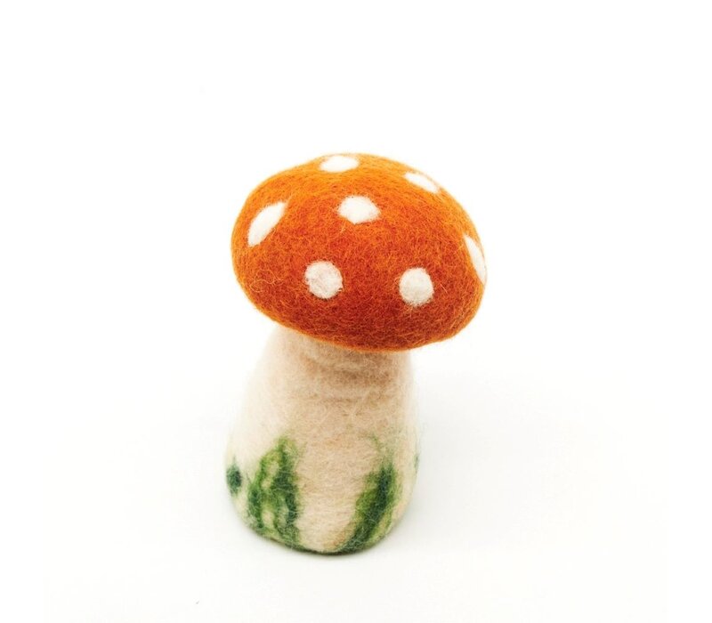 Sjaal met een Verhaal - Eiwarmer  Paddestoel Cognac