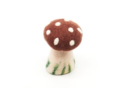 Sjaal met Verhaal Eiwarmer Paddestoel Bruin  - Sjaal met een Verhaal