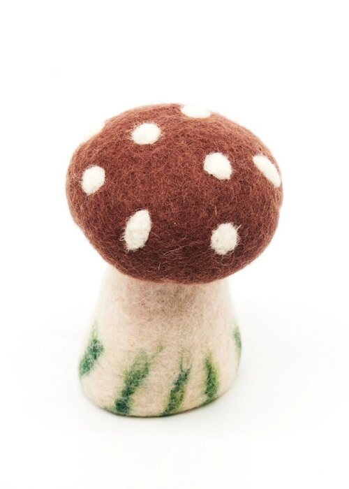 Sjaal met Verhaal Eiwarmer Paddestoel Bruin  - Sjaal met een Verhaal