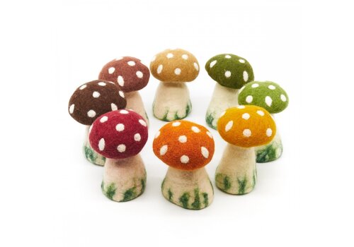 Sjaal met Verhaal Eiwarmer Paddestoel Donkergroen - Sjaal met een Verhaal