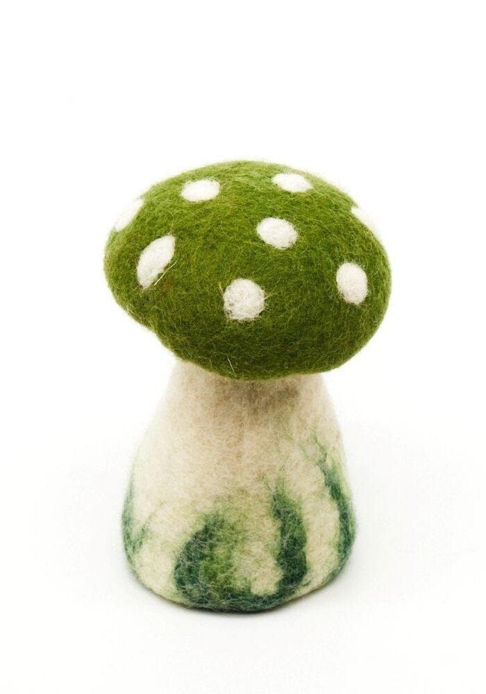 Sjaal met een Verhaal - Eiwarmer  Paddestoel Groen