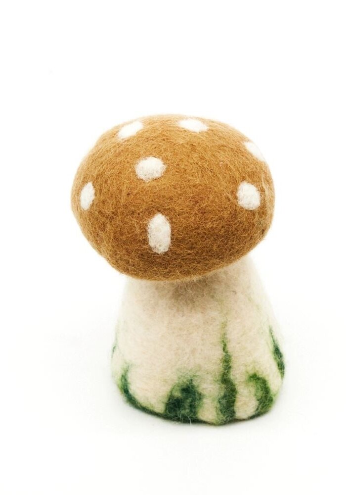 Sjaal met een Verhaal - Eiwarmer  Paddestoel Taupe