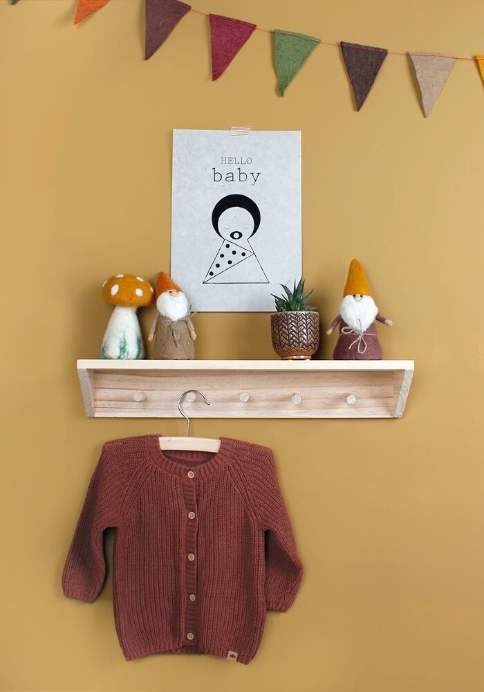 Sjaal met een Verhaal - Eiwarmer  Paddestoel Taupe