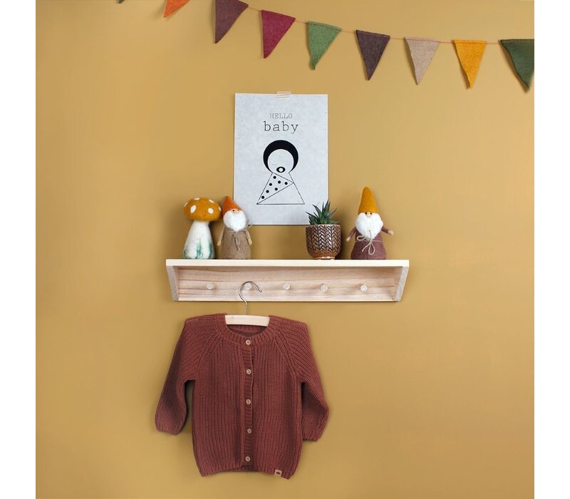 Sjaal met een Verhaal - Eiwarmer  Paddestoel Taupe