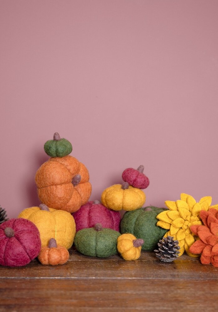 Sjaal met een Verhaal - Pompoen Large Bordeaux