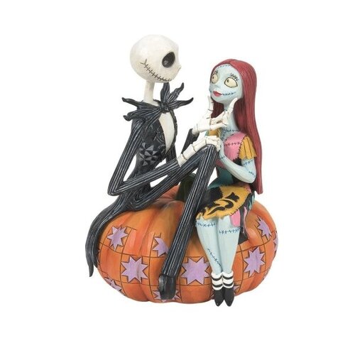 Jack and Sally on a Pumpkin - Disney Traditions 