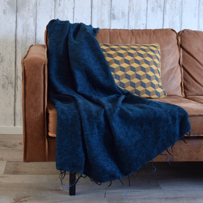 Sjaal met Verhaal Plaid Petrol - Sjaal met een Verhaal