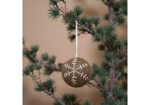 Sjaal met Verhaal Kerstbal Gingerbread Large Chocolade - Sjaal met een Verhaal