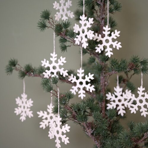 Hanger Sneeuwvlok (10 stuks) - Sjaal met een Verhaal 