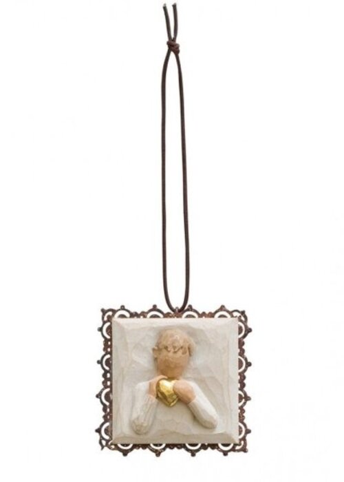 Willow Tree Heart of Gold Metal-edged Ornament - Willow Tree