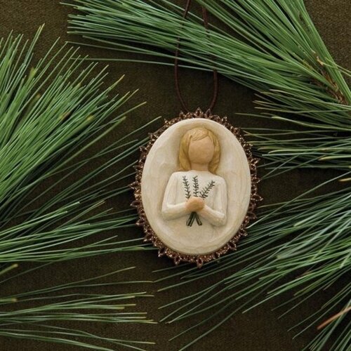 Remembrance Metal-edged Ornament - Willow Tree 