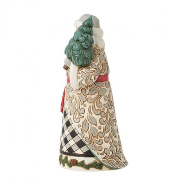 Heartwood Creek - Black & White Plaid Santa