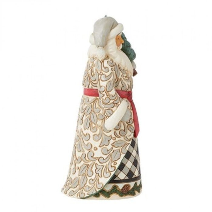 Heartwood Creek - Black & White Plaid Santa