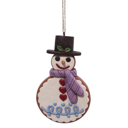 Gingerbread Snowman Cookie Hanging Ornament - Heartwood Creek 