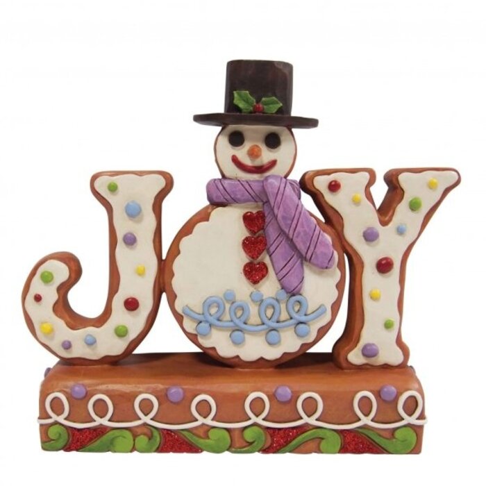 Heartwood Creek Gingerbread Snowman Joy Sign - Heartwood Creek
