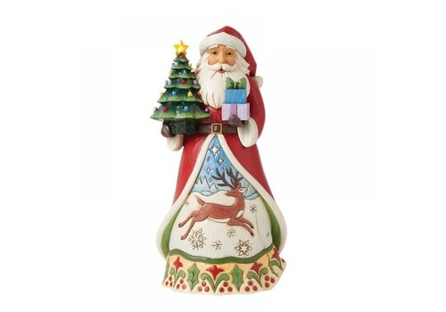 Heartwood Creek Santa Figurine with LED Vintage Tree (PRE-ORDER) - Heartwood Creek