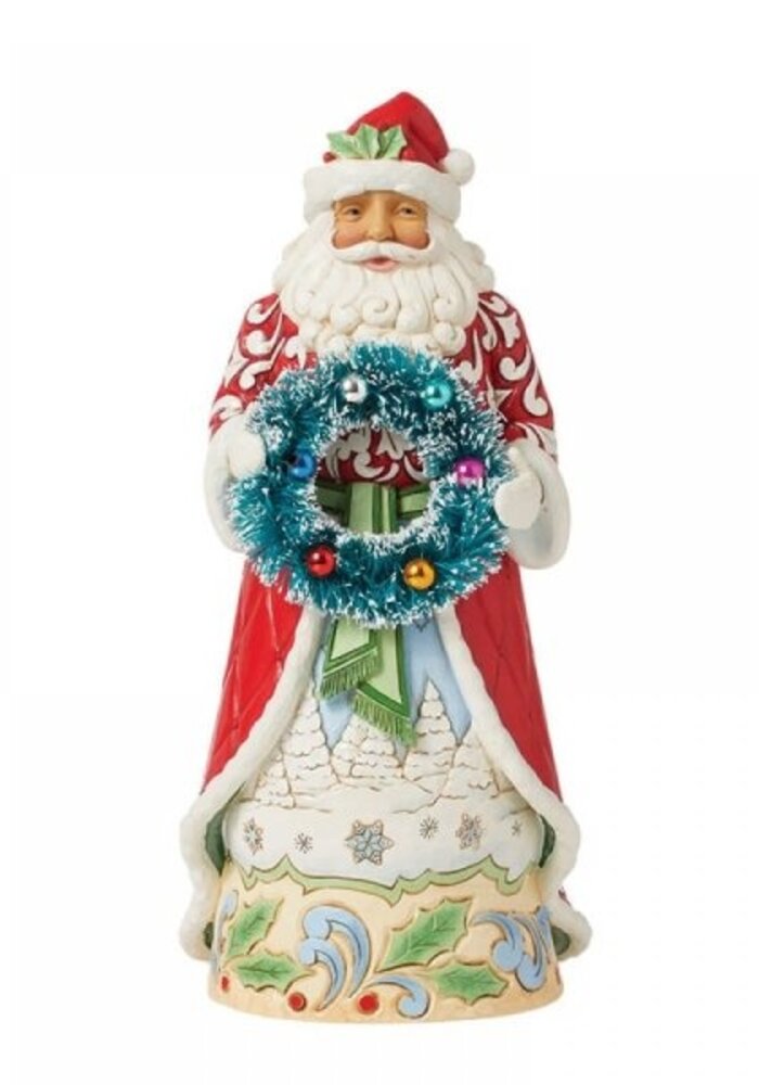 Heartwood Creek - Santa Figurine with Sisal Wreath